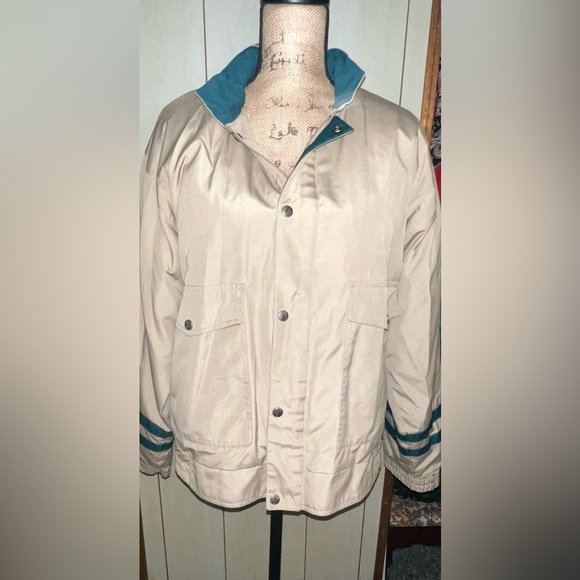 Vintage men’s London Fog jacket size 42 Reg (large) tan/green - Picture 2 of 13